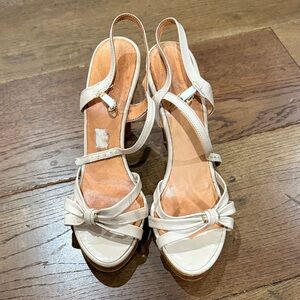 Vintage Cream Strappy Sandals